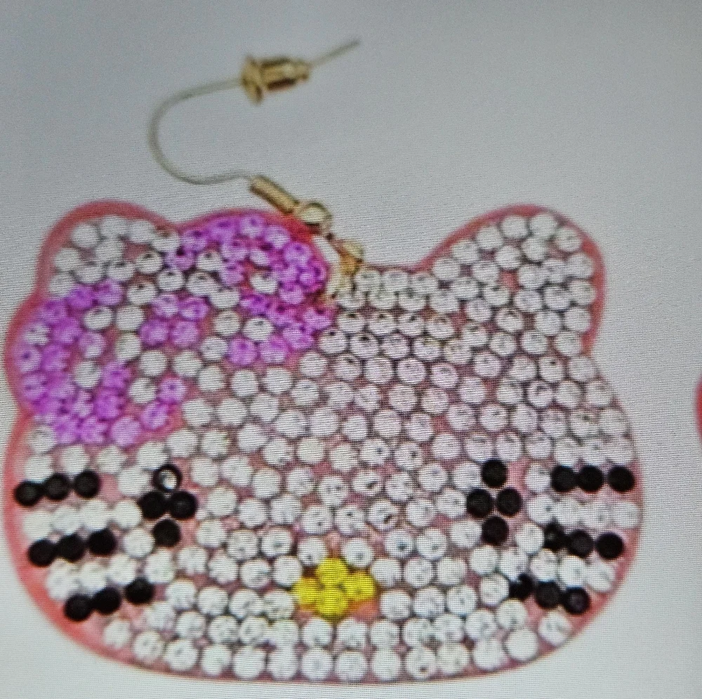 DIVAS LiMiTED Rhinestone Kitty Earrings - Picture 3 of 4